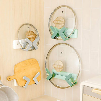 Wall Pot Lid Holder Mount Self Adhesive Holder