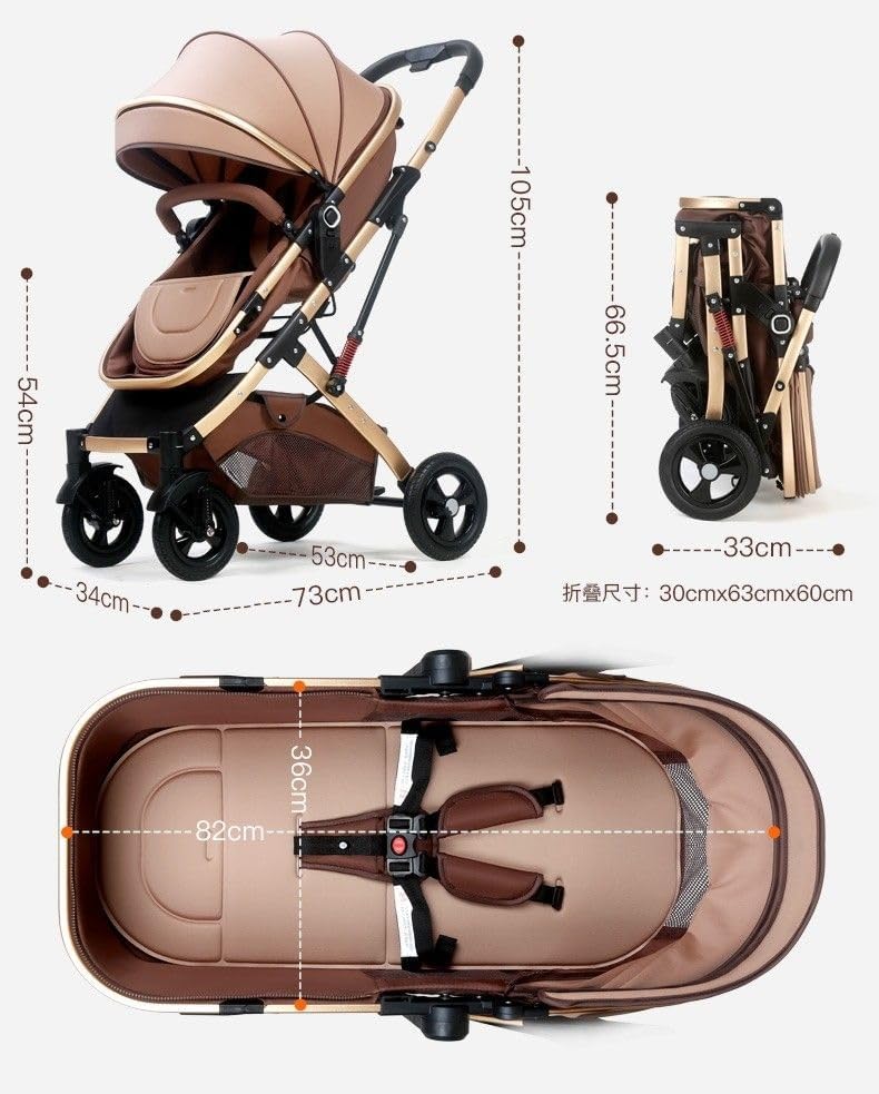 Ultra Lightweight Infant Trolley Stroller | Folding Portable Baby Carriage with Umbrella