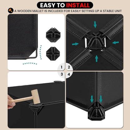 Upgraded Shoe Rack for Home Plastic, Portable Shoe Rack with Dustproof Door for Heels/Slippers/Boots