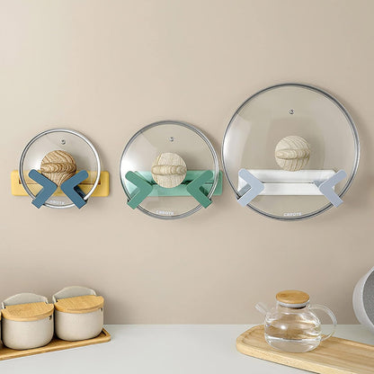 Wall Pot Lid Holder Mount Self Adhesive Holder