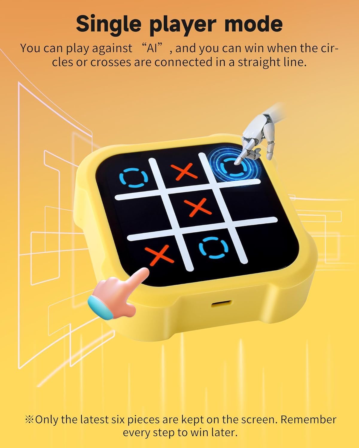 Tic Tac Toe Toy Board Games Tic Tac 4-in-1 Puzzle Game Console