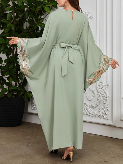 Elegant Women's Purple Arabic Dress with Golden Embroidery | Delivery: 7 to 10 business days | Limited stocks available | Hurry before Sold Out