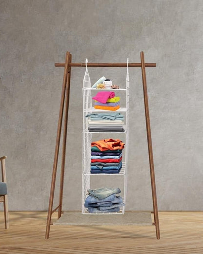 5 Layer Plastic Folding Clothes Storage Racks