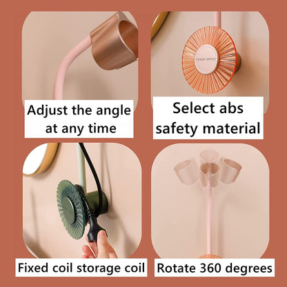 Rotating Adjustable Hands Free ABS Wall Mount Hair Dryer Holder | Limited stocks available