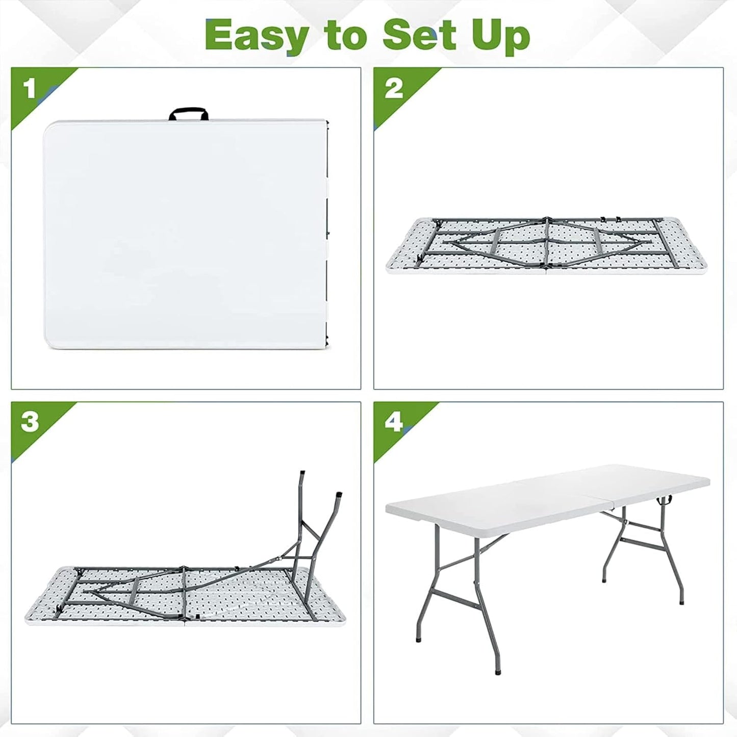 Folding Table 6ft - Plastic Outdoor Folding Dining Table