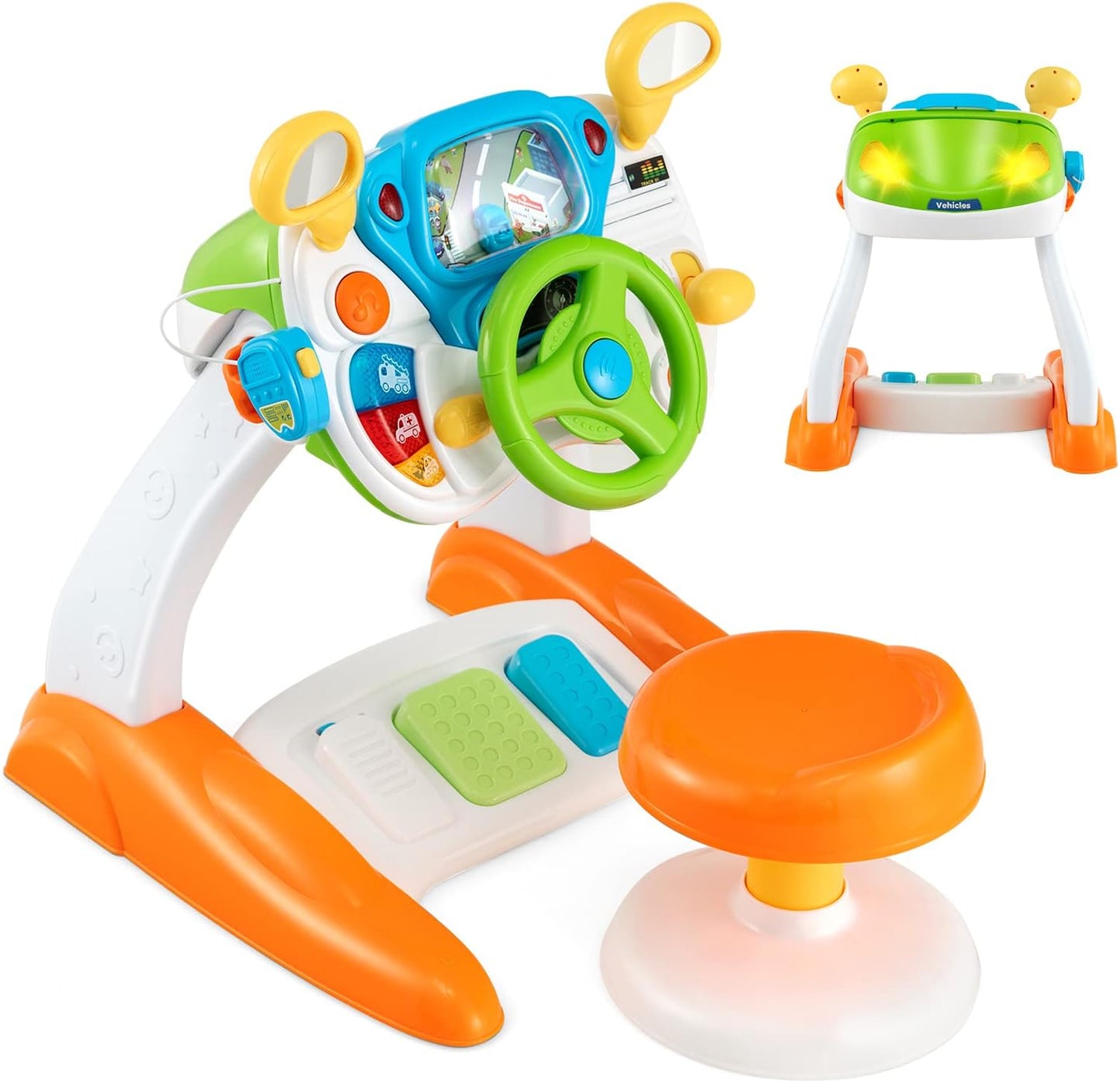 Simulation Car Drive with Steering Wheel Toys Baby Early Childhood Educational