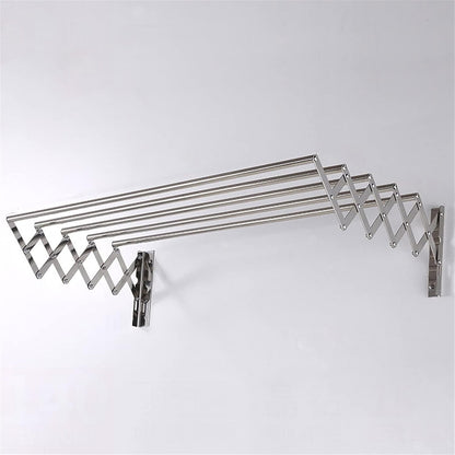 Clothes Airer Towel Rack Folding Retractable Wall Mounted