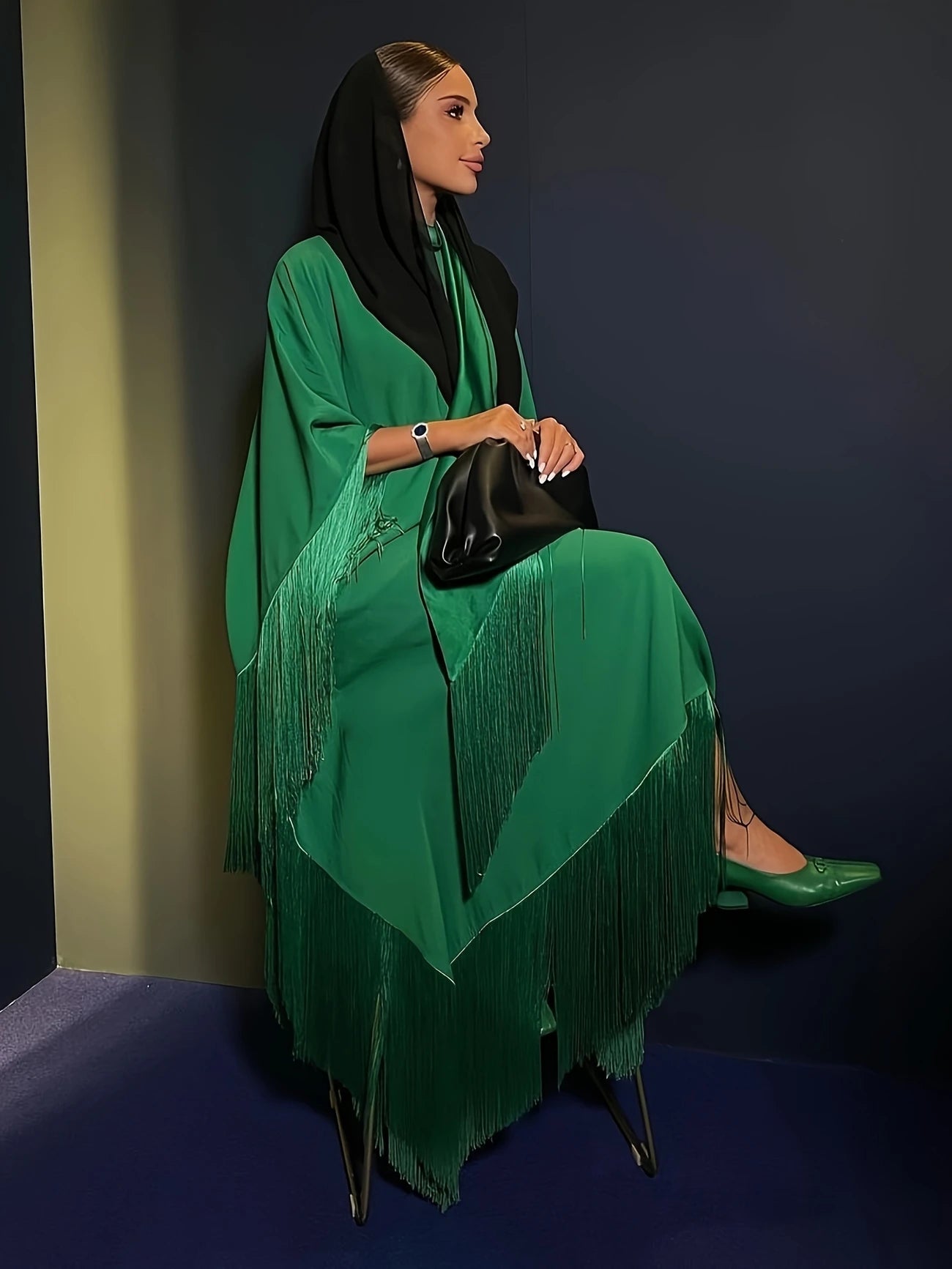 Elegant Muslim Batwing Tassel Kaftan Dress | Delivery: 7 to 10 business days | Limited stocks available | Hurry before Sold Out