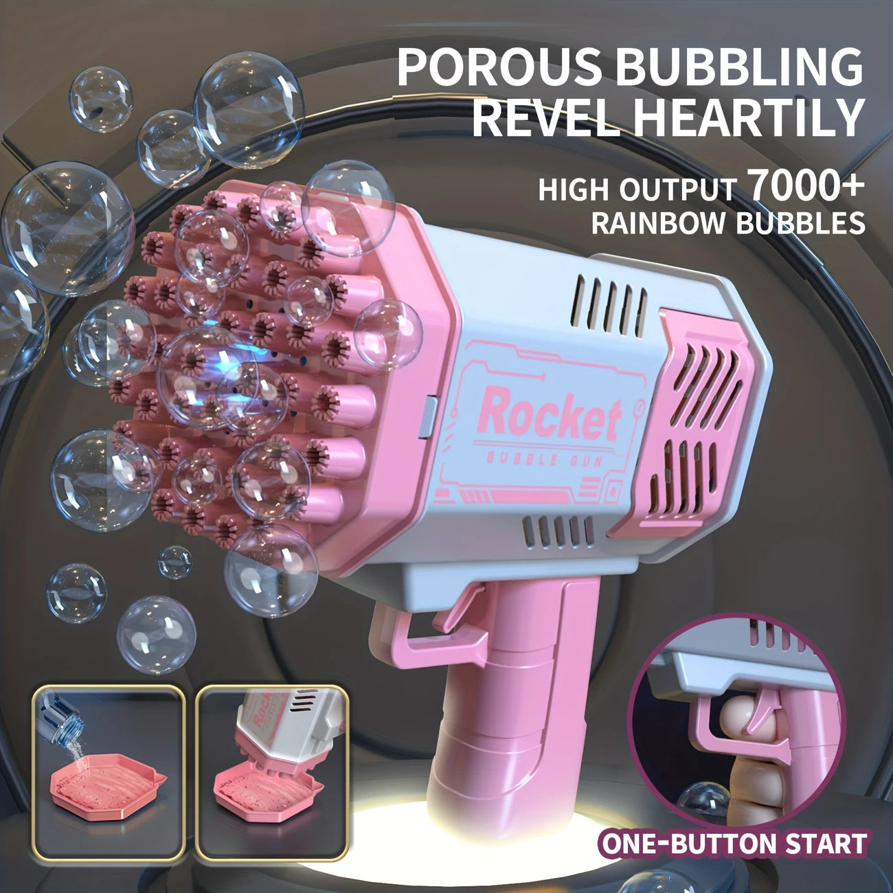 40-Hole Kids Bubble Blower Machine with LED Lights | Delivery: 7 to 10 business days | Limited stocks available | Hurry before Sold Out