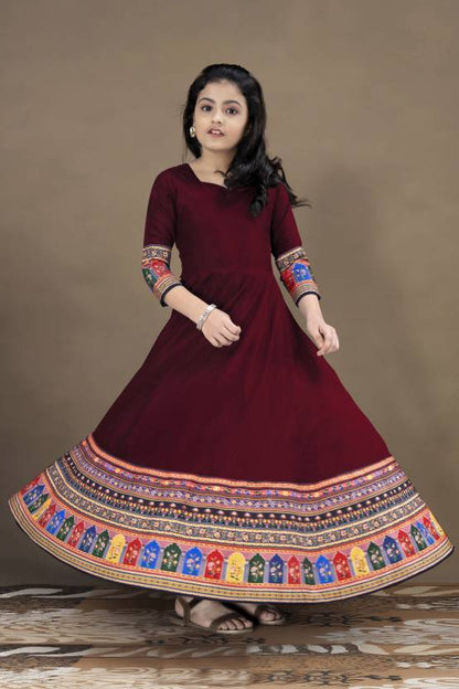 Girls Maxi / Full Length Festive / Wedding Dress for Kids-KYAMSTORE