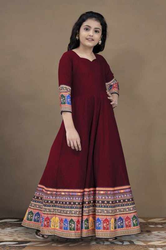 Girls Maxi / Full Length Festive / Wedding Dress for Kids-KYAMSTORE