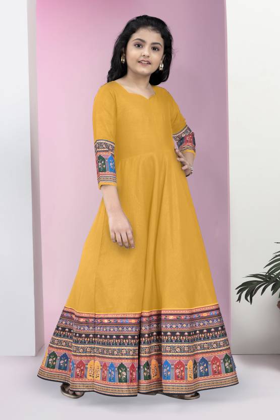 Girls Maxi / Full Length Festive / Wedding Dress for Kids-KYAMSTORE