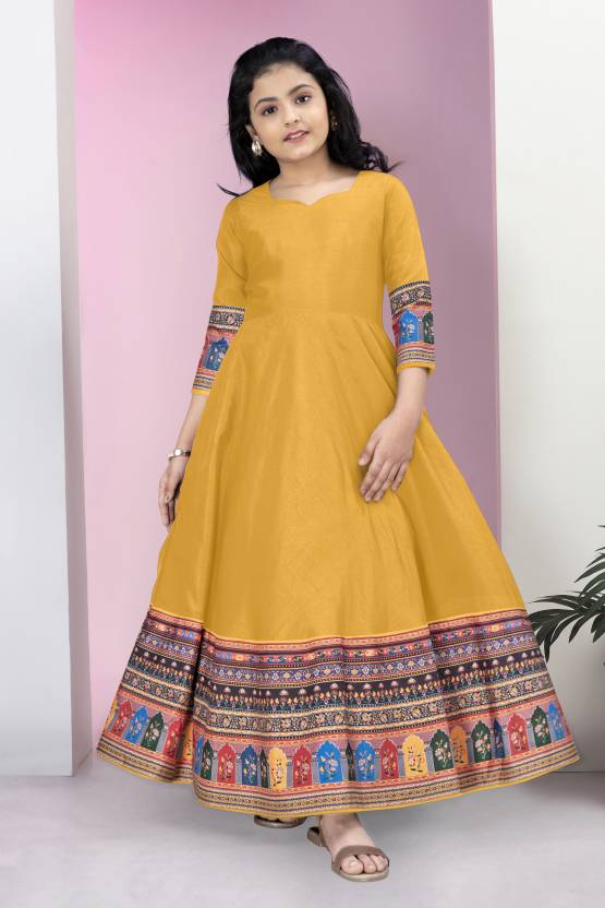 Girls Maxi / Full Length Festive / Wedding Dress for Kids-KYAMSTORE