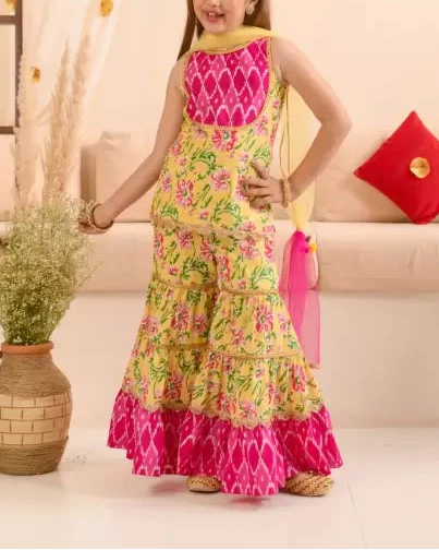 Girls Festive & Party Kurta, Pyjama & Dupatta Set-KYAMSTORE