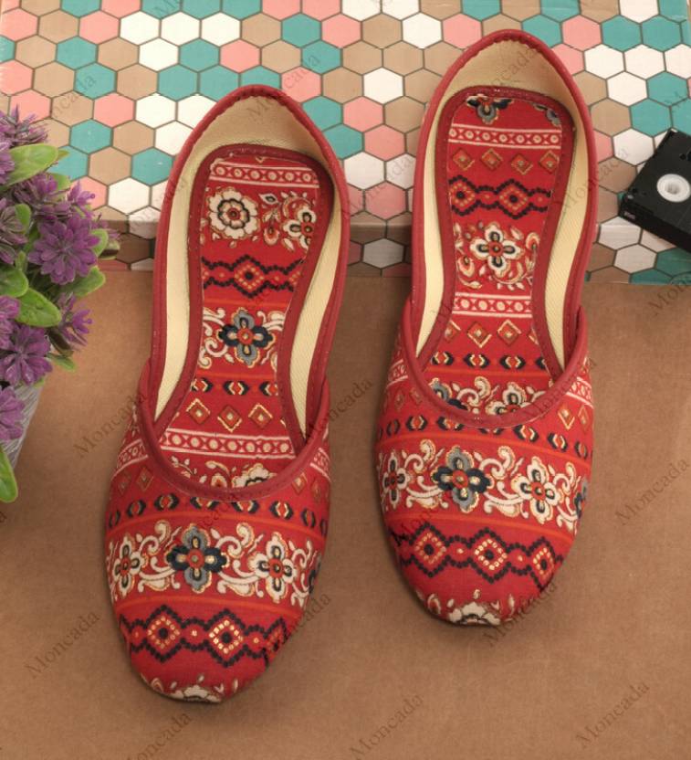 Stylish & New Design Textile Printed Juti & Mojari | Light Weight & Comfortable Bellies For Women-KYAMSTORE