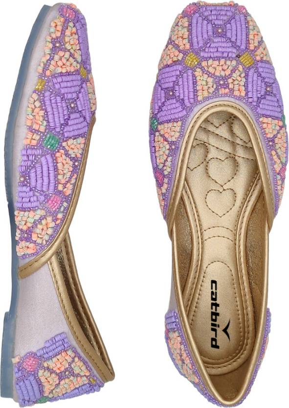 Women Stylish Handmade Embroidery Jutti Bellies For Women-KYAMSTORE