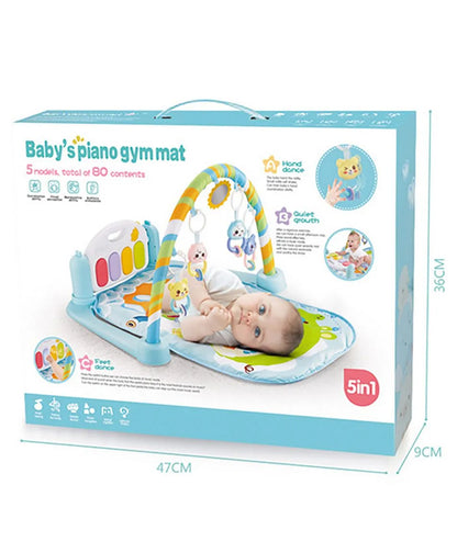 Baby Piano Play Gym with Mat, Musical & Light-Up Keys
