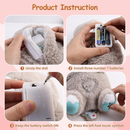 Breathing Otter Plush Baby Toy with Light Music (Free Delivery)