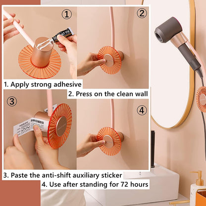 Rotating Adjustable Hands Free ABS Wall Mount Hair Dryer Holder | Limited stocks available