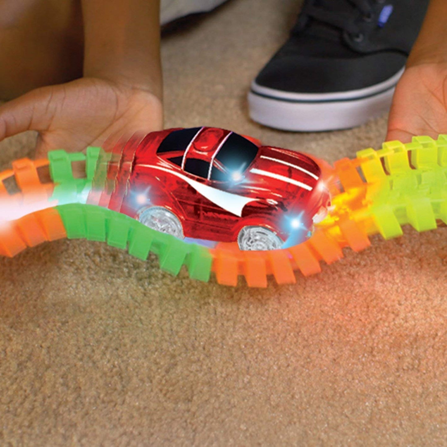 Glow Race Tracks Toy with 2 LED Light Race Cars | Limited stocks available