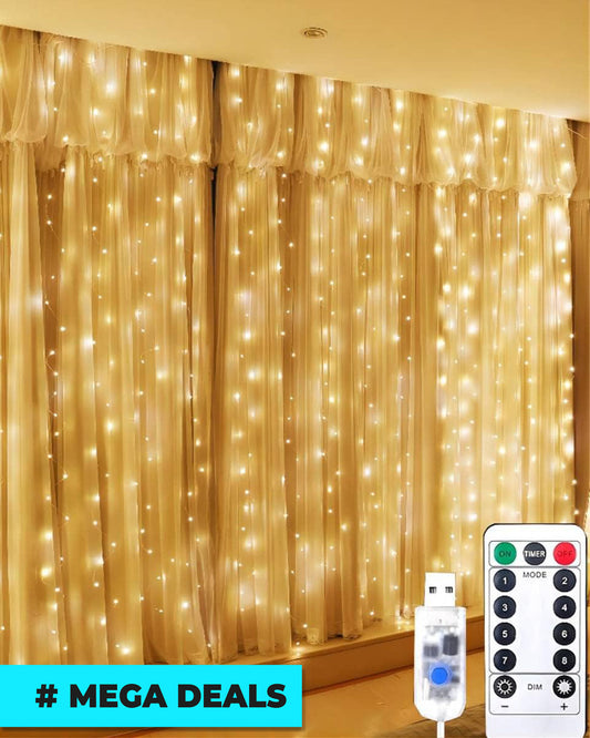 300 LED Curtain Lights | Delivery Time: 5-10 Business Days| Limited stocks available | Hurry before Sold Out