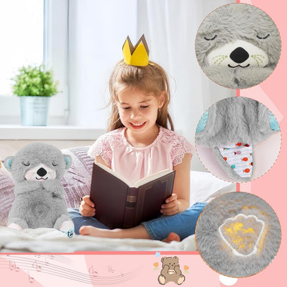 Breathing Otter Plush Baby Toy with Light Music (Free Delivery)