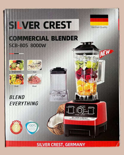 Commercial Heavy-Duty Blender, 8000 Watts, 2 Jars-KYAMSTORE