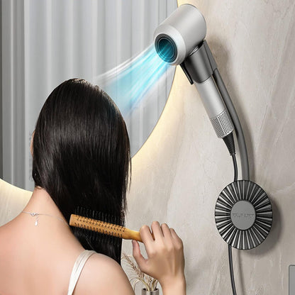 Rotating Adjustable Hands Free ABS Wall Mount Hair Dryer Holder | Limited stocks available