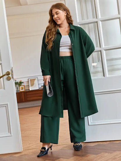 Plus Size Women's Casual Top and Pants Set | Delivery: 7 to 10 business days | Limited stocks available