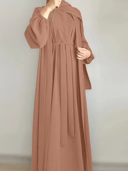 Women'S Middle East Muslim Turkey Dubai Solid Color Casual Dress | Delivery: 7 to 10 business days | Limited stocks available | Hurry before Sold Out