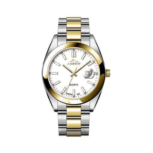 Arrow – Men’s Analog Display With Date | Stainless Steel Strap (5903)-KYAMSTORE