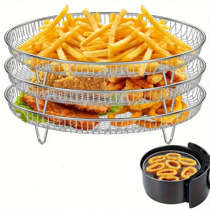 Stainless Steel Air Fryer Basket Set 3Pcs | Delivery: 5 to 10 business days | Limited stocks available | Hurry before Sold Out