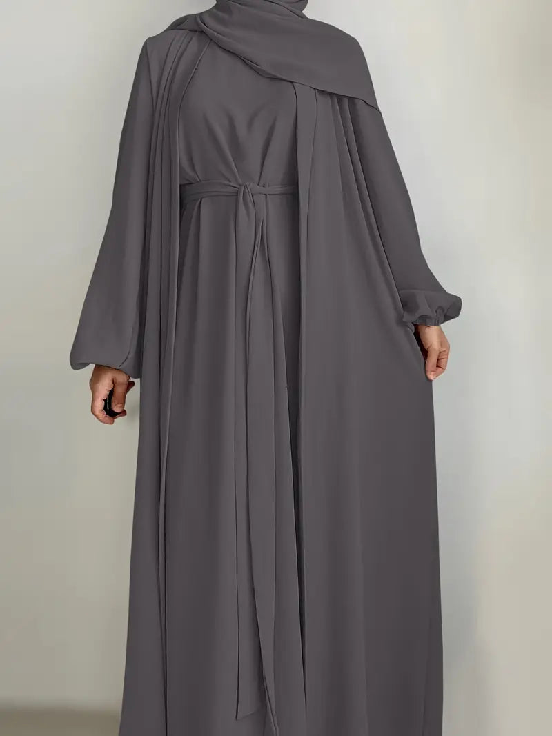Women'S Middle East Muslim Turkey Dubai Solid Color Casual Dress | Delivery: 7 to 10 business days | Limited stocks available | Hurry before Sold Out