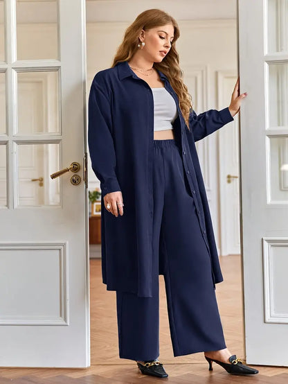 Plus Size Women's Casual Top and Pants Set | Delivery: 7 to 10 business days | Limited stocks available