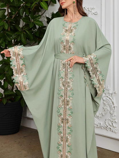 Elegant Women's Purple Arabic Dress with Golden Embroidery | Delivery: 7 to 10 business days | Limited stocks available | Hurry before Sold Out