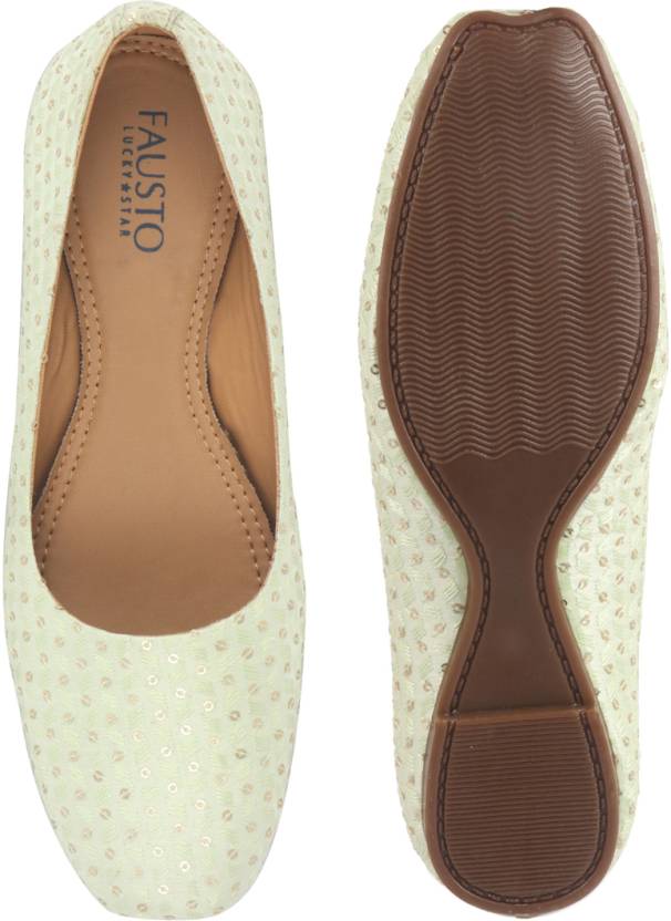 Embroidery Sequin Ethnic Slip On Juttis for Women-KYAMSTORE