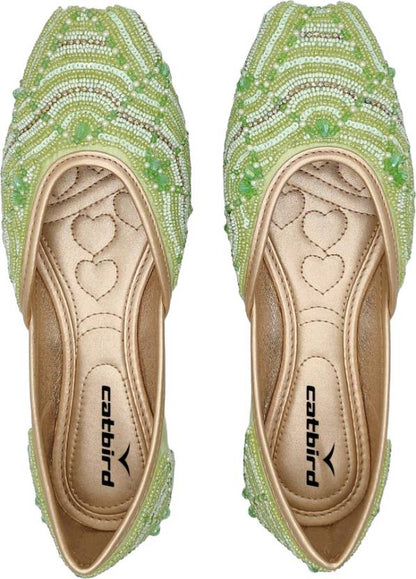 Women Stylish Handmade Embroidery Jutti Bellies For Women-KYAMSTORE