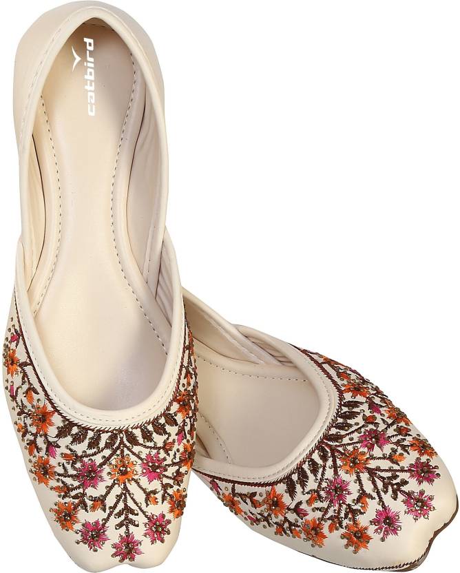 Women's Embroidery Ethnic Shoes Jutis For Women-KYAMSTORE