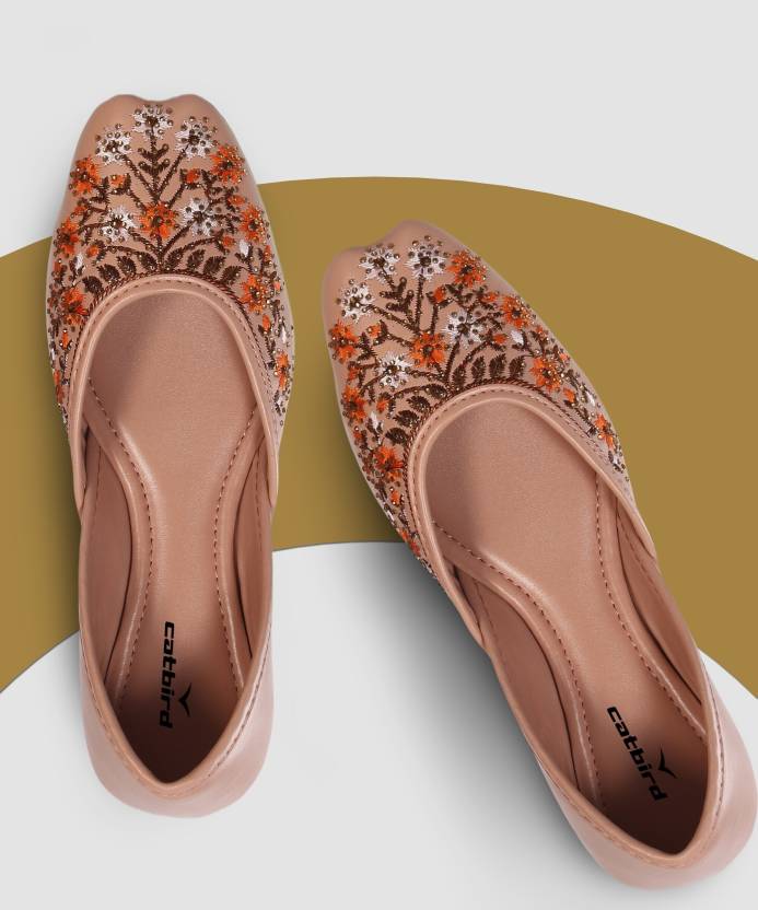 Women's Embroidery Ethnic Shoes Jutis For Women-KYAMSTORE