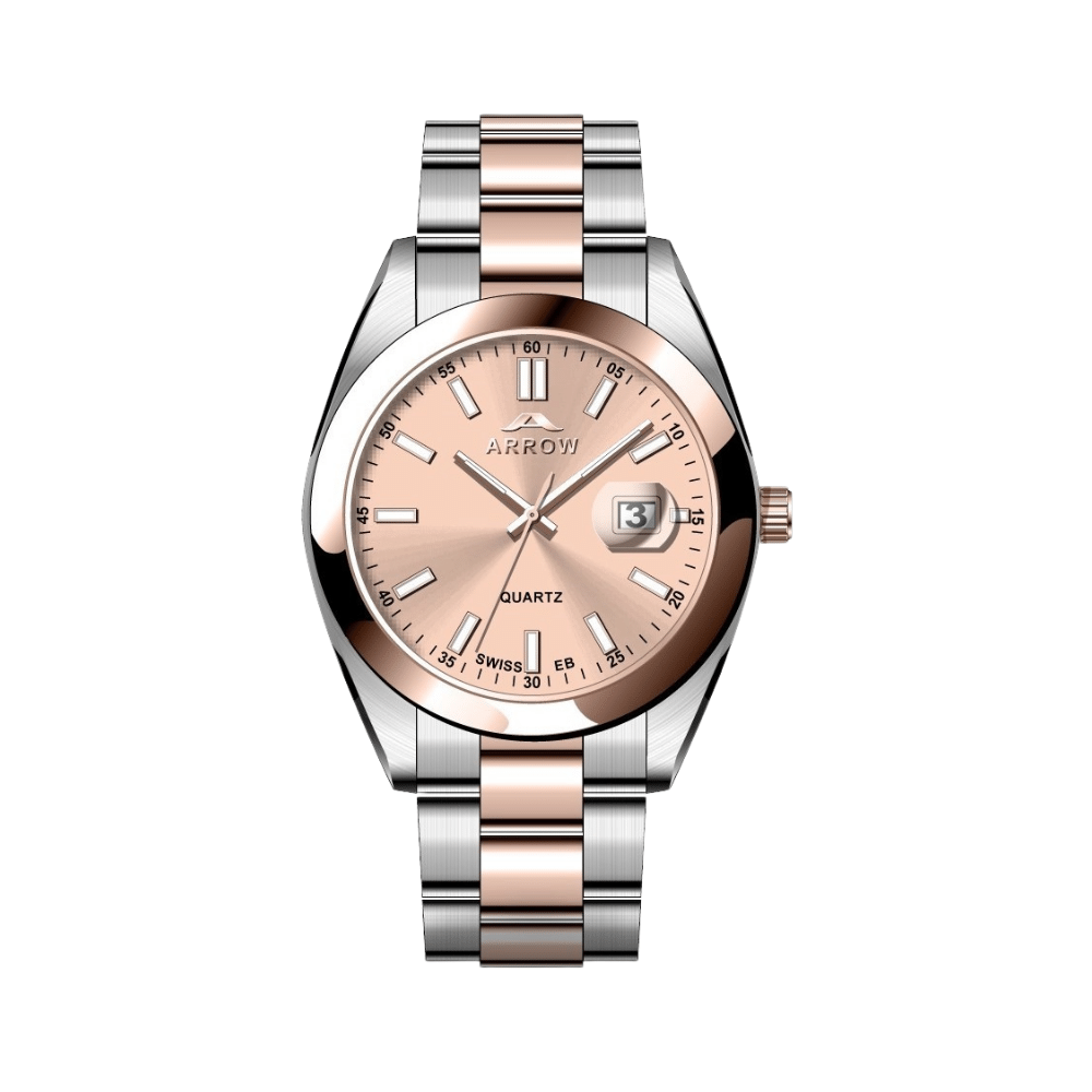 Arrow – Men’s Analog Display With Date | Stainless Steel Strap (5903)-KYAMSTORE