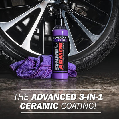 Ceramic Coating Fortify Quick Coat Car Wax Polish Spray Waterless Wash & Wax Hydrophobic Top Coat Polish & Polymer Paint