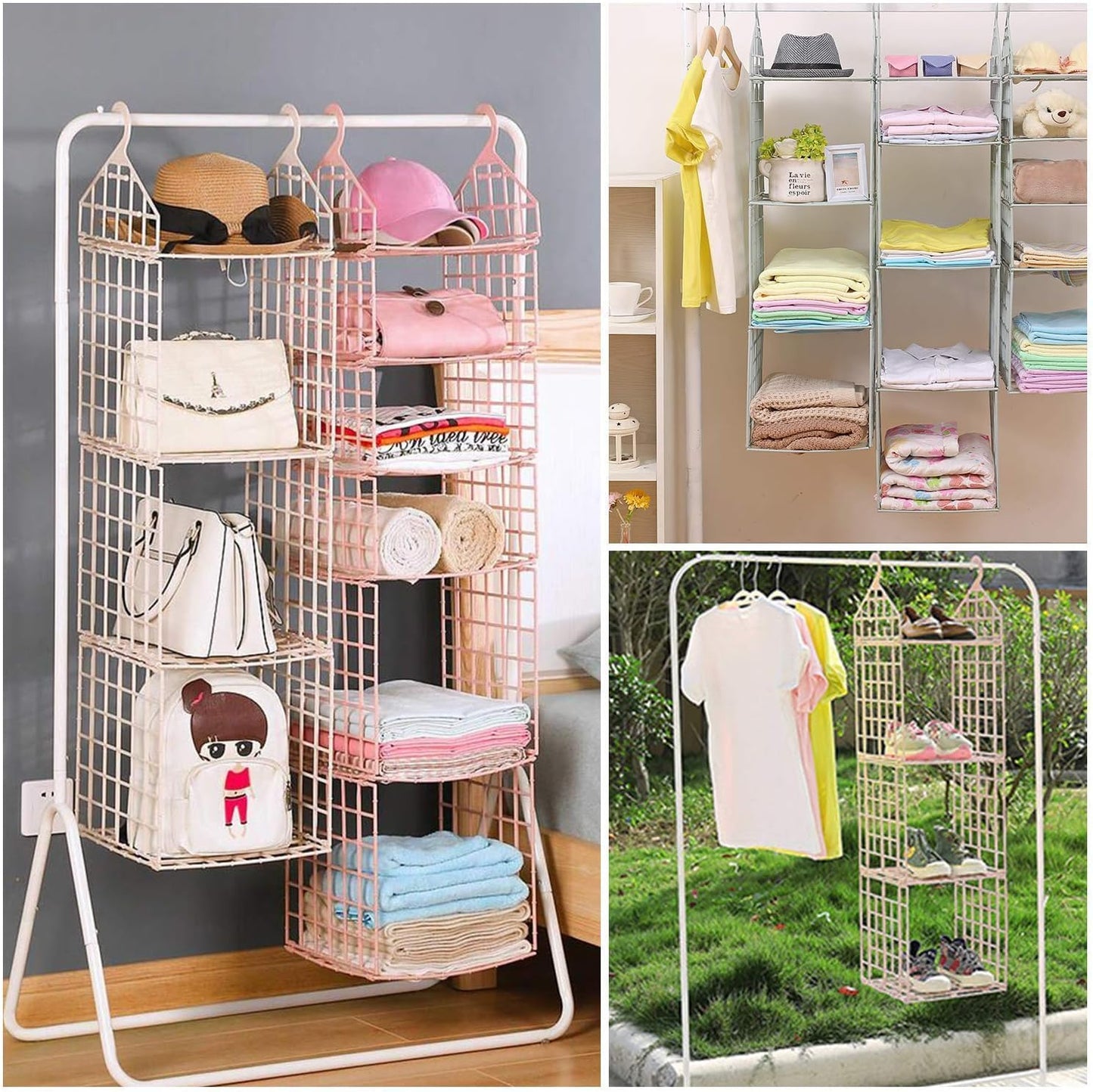 5 Layer Plastic Folding Clothes Storage Racks