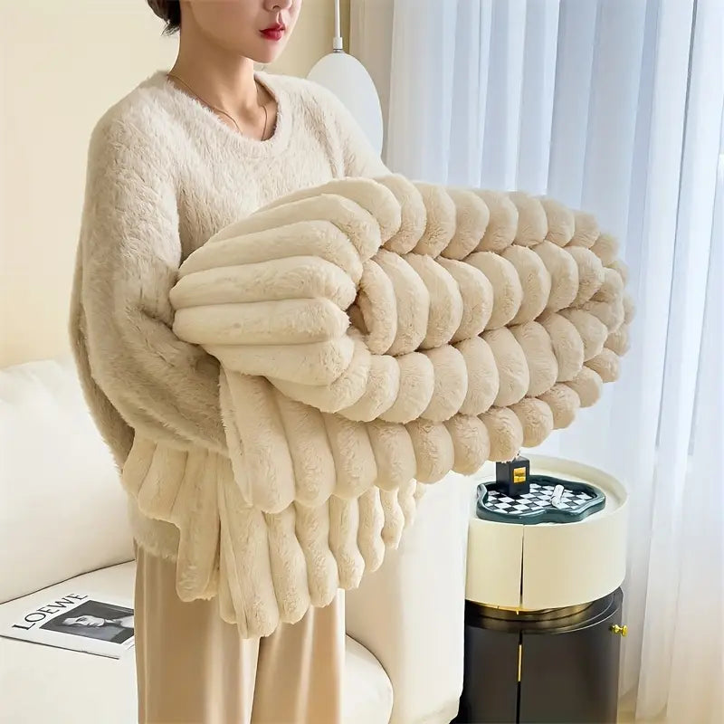 Faux Rabbit Fur Throw Blanket | Delivery: 2 to 6 business days | Limited stocks available | Hurry before Sold Out