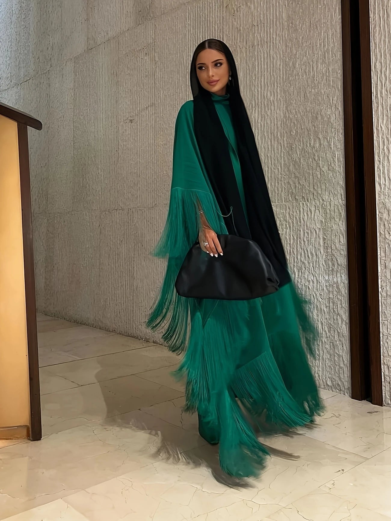 Elegant Muslim Batwing Tassel Kaftan Dress | Delivery: 7 to 10 business days | Limited stocks available | Hurry before Sold Out