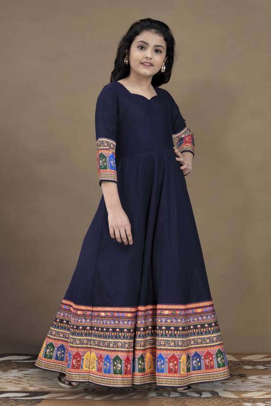 Girls Maxi / Full Length Festive / Wedding Dress for Kids-KYAMSTORE