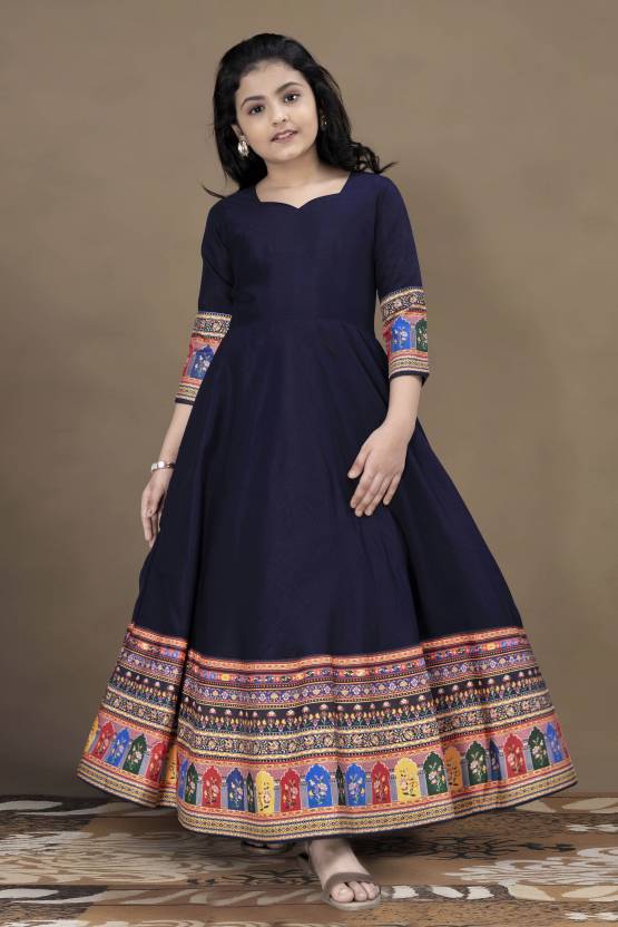 Girls Maxi / Full Length Festive / Wedding Dress for Kids-KYAMSTORE