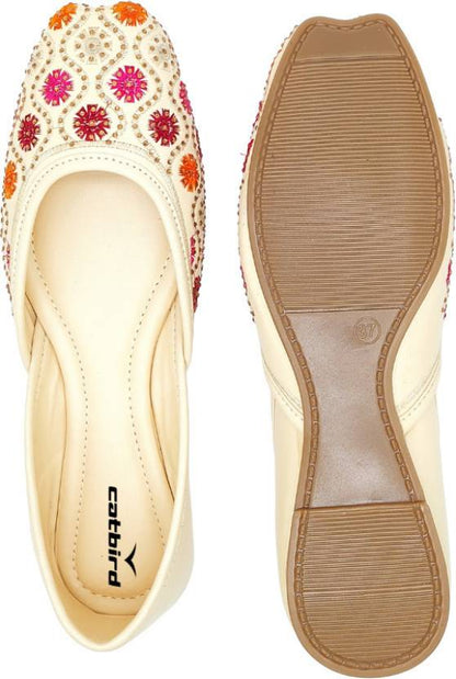Punjabi Stone Work Ethnic Shoes Jutis For Women-KYAMSTORE