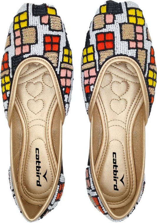 Women Stylish Handmade Embroidery Jutti Bellies For Women-KYAMSTORE