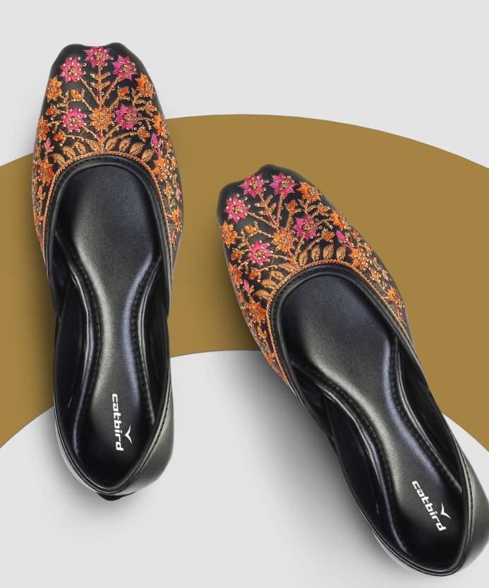 Women's Embroidery Ethnic Shoes Jutis For Women-KYAMSTORE