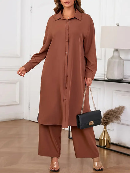Plus Size Women's Casual Top and Pants Set | Delivery: 7 to 10 business days | Limited stocks available